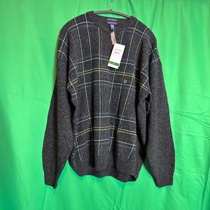 GANT hand intarsia lambswool argyle knit sweater NWT